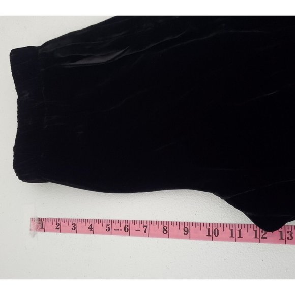 Eileen Fisher Womens Black Velvet Silk Pull On Jogger Pants Size S Elastic Waist - Picture 6 of 8